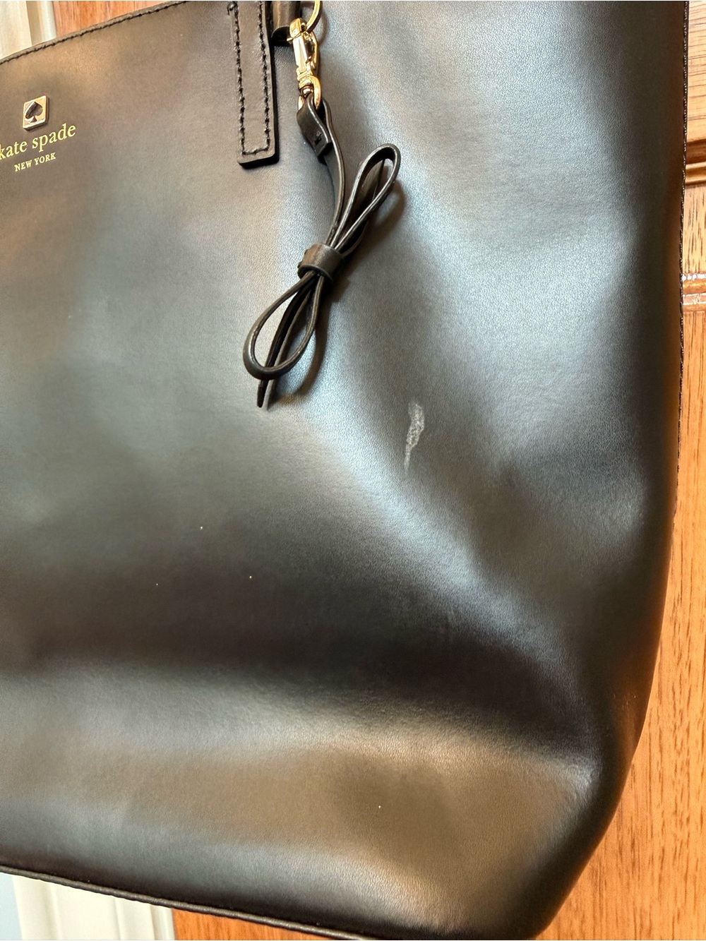 kate spade New York Black Leather Tote Bag - Picture 4 of 15